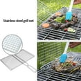 thumbnail image 5 of QHUDLV Non-Stick Fish Grilling Basket Metal Handle Barbecue Tool Meat Bacon Grill Rack Accessories Outdoor Net BBQ Steel, 5 of 5