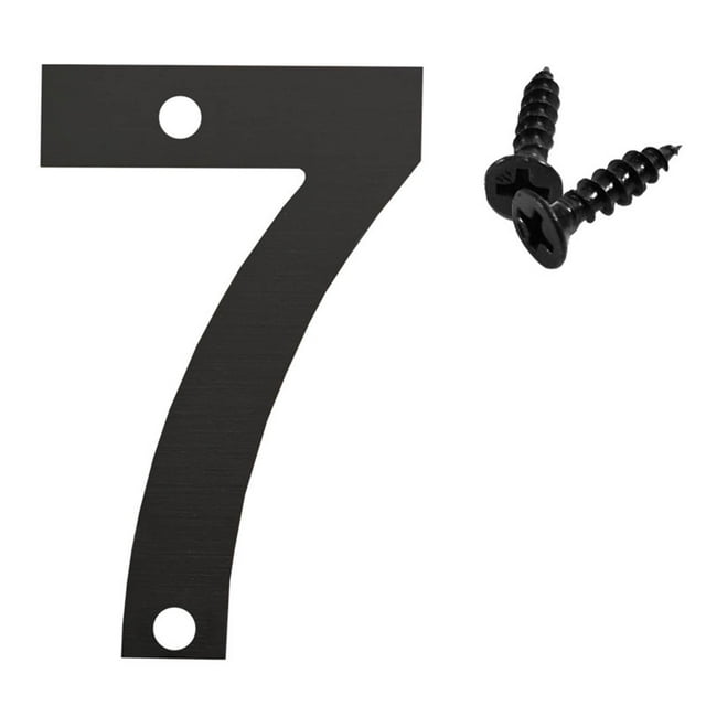 Meitianfacai 3 Po Adresse Flottante Numéro de Maison Lettres Modernes en Métal Noir Jardin Garage Boîte aux Lettres Déco Numéro Kit d'Ongles Panneau Visuel