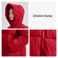 thumbnail image 5 of Povozer Girls Winter Coats Hooded Puffer Jackets Cotton Coats Snow Outwear(Red,5-6Y), 5 of 6