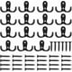 thumbnail image 1 of 15-Pack Double Coat Hooks, Antique Black Wall Mount Hooks with Screws for Home and Shelves Storage Solutions, 1 of 5