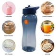 thumbnail image 4 of Hourglass Shaped Plastic Water Bottles with Flip-Up Straws, 25 Oz BPA Free Leakproof Tumbler for Kids Adults Office School GYM Camping Workout Outdoor Activities Drinking Bottle Set of 3 (Colors Vary), 4 of 7