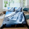 thumbnail image 1 of Waterfall Duvet Cover Set Natural Scenery Quilt Cover Pillowcase Landscape Forest Waterfall Queen Size Polyester Bedding Set, 1 of 6