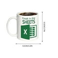 thumbnail image 3 of White Ceramic Mug 15oz Coffee Cup with Excel Design Large Capacity Breakfast Tea Drinking Cup Dishwasher Safe Office Humor Gift for Coworkers, 3 of 5