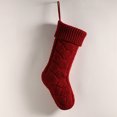 thumbnail image 7 of JeashCHAT Christmas Stockings 18 Inches Cable Knitted Large Size Xmas Hanging Stocking Gifts Decorations Candy Bag Socks Gift Bag Socks for Family Holiday Xmas Party, 7 of 7