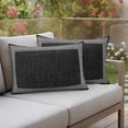 thumbnail image 2 of Outdoor Waterproof Pillow Covers Greece Key Design Black White Decorative Throw Pillow Protectors,Pillowcase Cushion Cases for Patio Sofa Garden Couch,20x12in,Pack of 2, 2 of 14