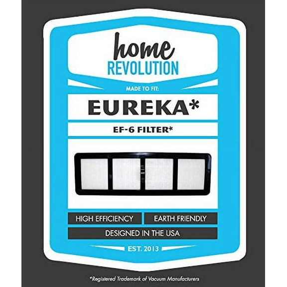 Eureka EF-6, 83091-1, 69963 Comparable HEPA Post Filter Replacement. Home Revolution Brand. Fits All Eureka Airspeed AS1000 Series Upright Vacuums.
