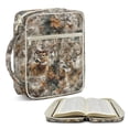 thumbnail image 2 of Xixirimido Quilted Bible Cover Bible Case for Women, Large Bible Carrying Case with Handle, Bible Study Supplies & Christian Gift for Men, Hunting Elks Abstract Forest Camo Pattern, 2 of 7