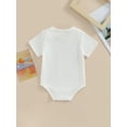 thumbnail image 4 of Coduop Newborn Baby Short Sleeve Rompers Cowboy Hat Print Crew Neck Jumpsuit Summer Casual Bodysuit, 4 of 9