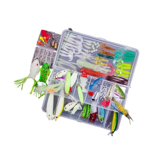 Kit de Leurres de Pêche vers d'Eau Douce et Salée Kit de Leurres de Pêche Crankbait 155 Pcs Set 2