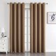 thumbnail image 1 of Nvzi Cortinas perforadas de estilo sencillo, cortinas de sombreado adecuadas para dormitorio, sala de estar, cocina (1 panel, 78,7" de largo x 39,3" de ancho, café A112), 1 of 5