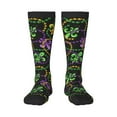 thumbnail image 2 of Picia Women Crew Soft Moisture-wicking Socks Mardi Gras6 Pattern Design Cotton Socks, One Size fit All, 2 of 9