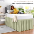 thumbnail image 3 of SGI bedding Dorm Bed Skirt Full XL 36 Inch Drop Length - Sage, Ruffled Pattern College Dorm Room Bed Skirts - Split Corner, Easy Care, Wrinkle Free 1800 Series Microfiber Bed Skirt, 3 of 9