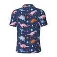 thumbnail image 4 of Rocae Dinosaur for Men's Short Sleeve Polo Shirt, Quick Drying Performance Moisture Wicking Sports Men's Golf Shirt Small, 4 of 9