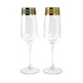 thumbnail image 4 of Three Star Import & Export GS7706 8.5 in. Flute Glass with Gold & 6 Colors Set, 6 Piece, 4 of 4