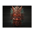 thumbnail image 3 of Designart "Tribal Makonde African Mask II" African Tribal Print on Natural Pine Wood, 3 of 5