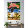 thumbnail image 2 of Hawaiian Sunset Hula Poster Wall Art, Modern Wall Decor For Living Room Bedroom, 12x18 UNFRAMED, 2 of 3