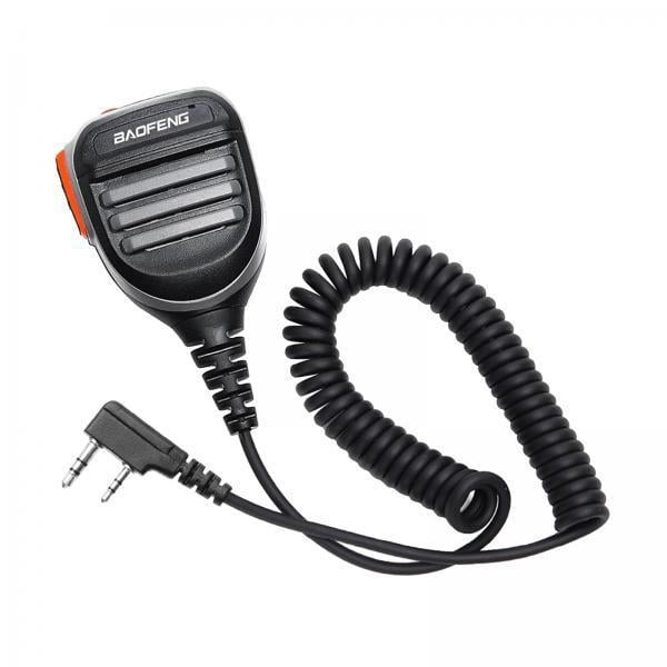 2x de Radio PTT portátil micrófono de hombro para , a prueba de llia Hugo walkie talkie