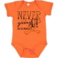 thumbnail image 3 of Inktastic Never Giving Up Limb Loss Awareness Orange Ribbon Boys or Girls Baby Bodysuit, 3 of 5