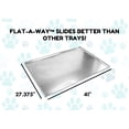 thumbnail image 3 of Red Hound Auto Metal Replacement Tray for Dog Crate 41 x 27.375 Inches FLAT-A-WAY Heavy Duty Galvanized Steel Kennel Cage Pan Leakproof Liner Chew Proof Compatible with MidWest iCrate, New World More, 3 of 7