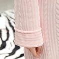 thumbnail image 5 of Choosebetter Womens Zip Up Robe Sweatshirt Robe Long Hooded Robe Floor Length Bathrobe Long Sleeve House Coat Lounger with Pockets, 5 of 5