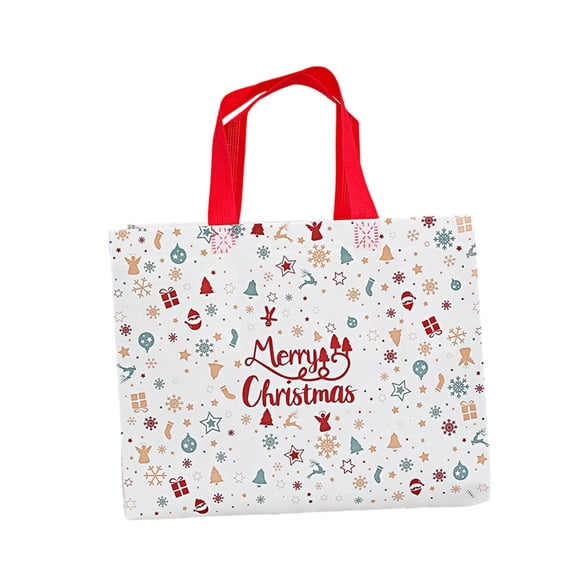 Christmas Gift Bag – Non-Woven Fabric Reusable Tote with Handle – Durable Holiday Packaging for Clothes, Snacks, Accessories