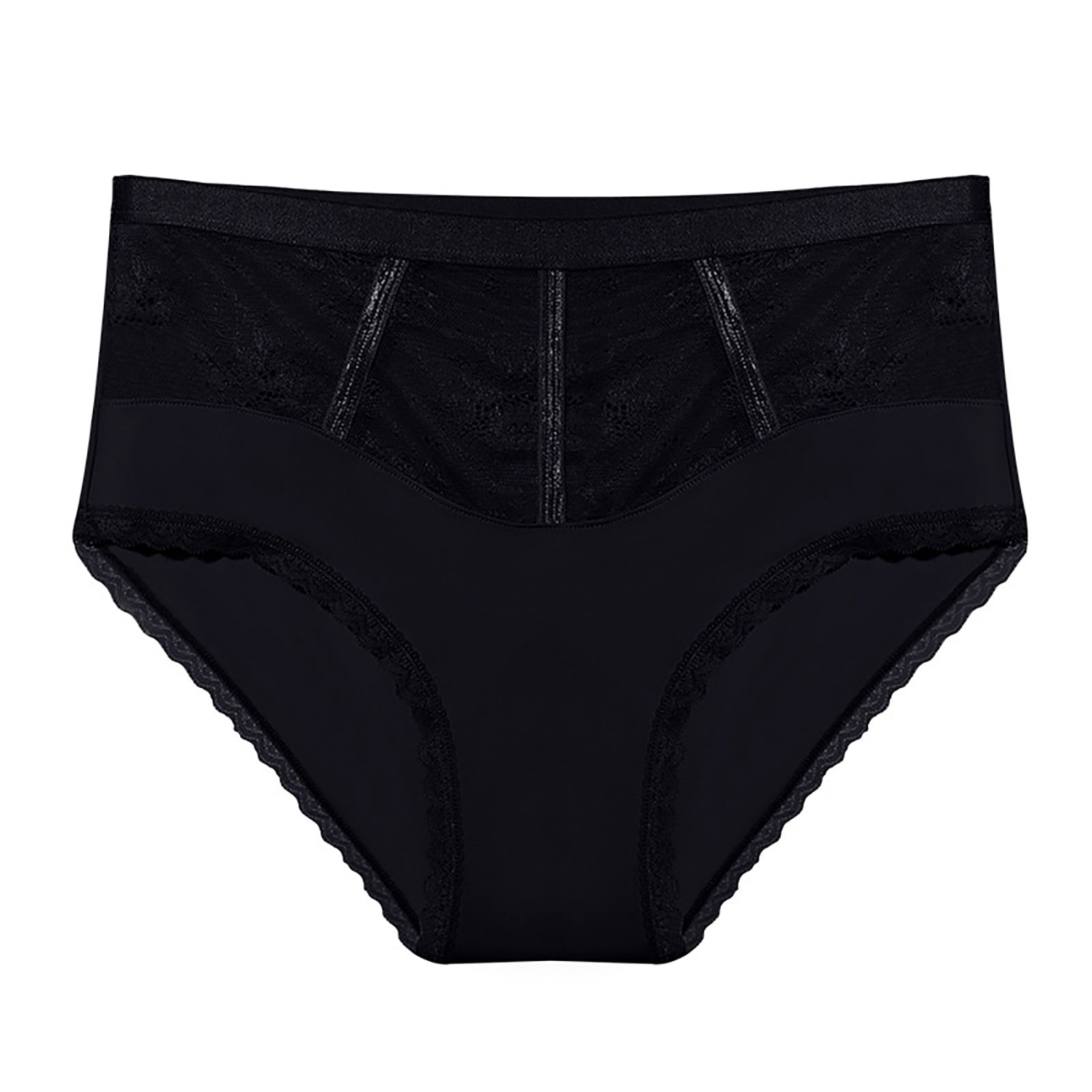 LEEy-world Lingerie for Women High Waist Leakproof Underwear for Women Plus  Size Panties Leak Proof Menstrual Panties Pants,Black