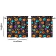 thumbnail image 4 of Halloween Themed 2 Pack Caf Curtains Featuring Pumpkin and Ghost Illustration, Vintage Horror Semi-Sheer Panels 27.5x24in(70x60cm) Kitchen Curtains, 4 of 4