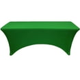 thumbnail image 4 of YOUR cHAIR cOVERS - 8 ft Rectangular Fitted Spandex Tablecloths Patio Table cover Stretchable Tablecloth - Emerald green, 4 of 4