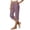 Purple, variant on Capri Pants for Women Cotton Linen Casual Straight Leg Capris Elastic Waist Summer Beach Long Shorts