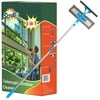 Extendable Squeegee Window Cleaner by SCRUBIT - Window Cleaning Tool with Microfiber Scrubber & Spray Head - 58" Long Extension Pole for High Windows and Outdoor Glass Washing - Shower Cleaning Kit