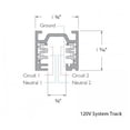 thumbnail image 4 of WT12-WT-WAC Lighting-Accessory-120V 2-Circuit Track-1.38 Inches Wide by 1.31 Inches High-White Finish, 4 of 4