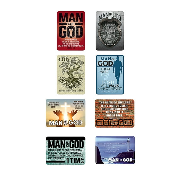 Man of God Wallet Card Assortment - 144 Pieces