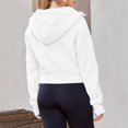 thumbnail image 4 of kpoplk Women's Zip up Hoodie Lightweight Hooded Sweatshirts Casual Hoodies with Pockets(White,L), 4 of 4