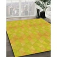 thumbnail image 3 of Ahgly Company Machine Washable Indoor Round Transitional Yellow Area Rugs, 5' Round, 3 of 7