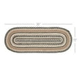 thumbnail image 3 of VHC Brands Sawyer Mill, Braided Jute Table Runner, Oval, Charcoal Creme, 13x72, 3 of 10