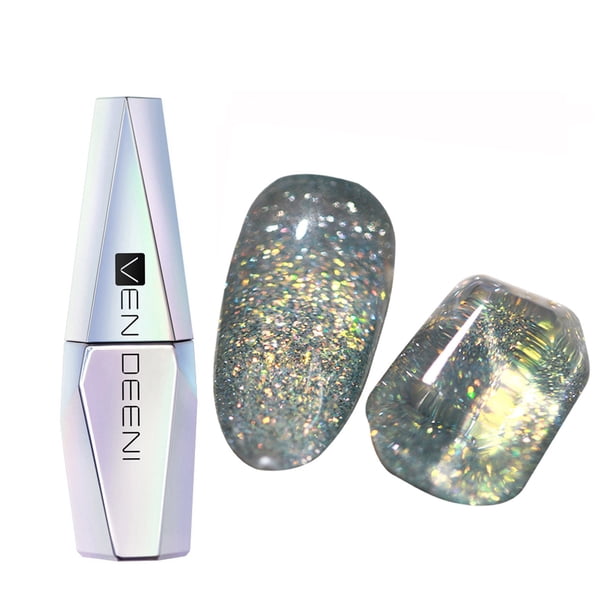 Fiudx Esmalte de Uñas En Acabado Diamante Star Sand, Color Reflectante Brillante, Brillo Duradero Hasta 30 Días, Ideal para Manicura Casera, 15 Ml.