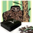 thumbnail image 2 of Ambesonne Bigfoot Jigsaw Puzzle Durable Cardboard, Mysterious Yeti Sketch, 1000 pcs, Multicolor, 2 of 5