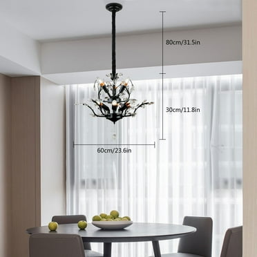 Denest Elegant Crystal Chandelier Ceiling Light Lamp Pendant Fixture Modern Lighting