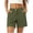 Army Green, variant on hoksml Women High Waist Linen Blend Shorts, Button Front Casual Rolled Hem Summer Shorts with Pockets