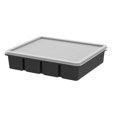 thumbnail image 1 of Extra Large Silicone Freezer Tray With Lid Pack Of 2 Silicone Freezer Mould Freezer Containers Stackable For Containers For Storing And Freezing Soup Broth Meal And, 1 of 9