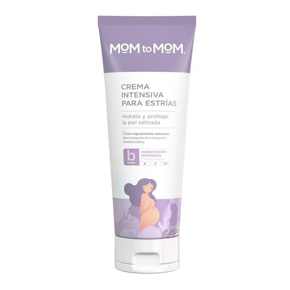 Crema corporal Mom to Mom   etapa B para prevenir estrías 250 ml