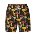 thumbnail image 4 of Lsque Mens Swim Trunks Mushrooms And Fern Stems Pattern - Bathing Suit Compression Liner - Beach Swim Shorts Swimwear - (S-3XL) - Stretch Quick Dry -X-Large, 4 of 9