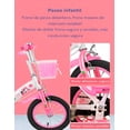 thumbnail image 2 of Bicicleta Para Niña De Delfin Rosa R12 Con Cansta Cantinflora Y Ruedas Entrenadoras 2-4 Años Infantil, 2 of 8