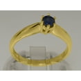 thumbnail image 3 of LBG British Made 14k Yellow Gold Natural Sapphire Womens Engagement Ring - 33 size options - Size 10.75, 3 of 7