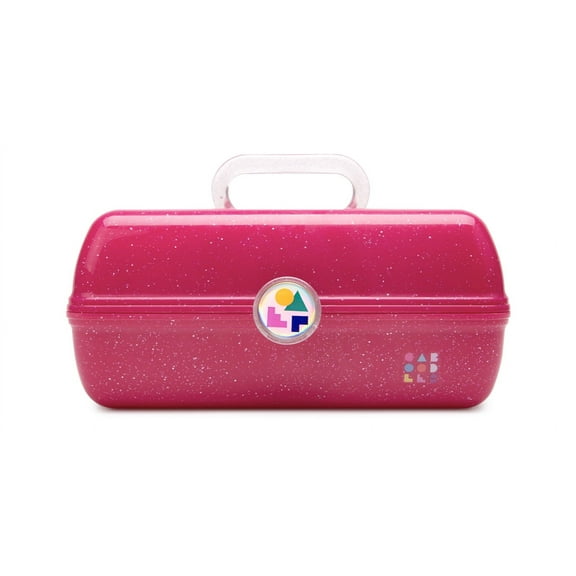 Caboodles On-The-Go Girl Makeup Box, Deep Pink Sparkle