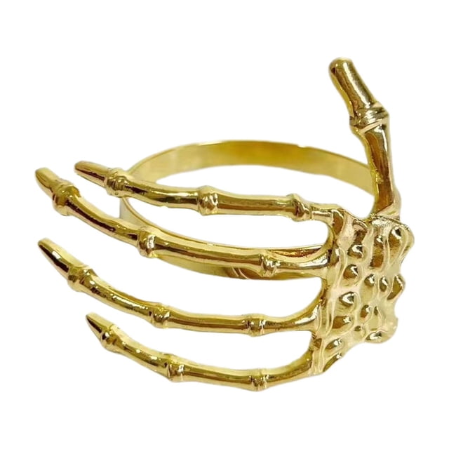 Halloween Ghost Hand Napkin Ring, Alloy Curtain Buckle for Party Decoration, Spooky Table Setting Accessory