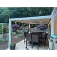 thumbnail image 2 of PURPLE LEAF Outdoor Louvered Pergola 10'x13' Aluminum Gazebo Modern White Patio Metal Pergola with Adjustable Rainproof Hardtop for Garden Lawns Yard, 2 of 8