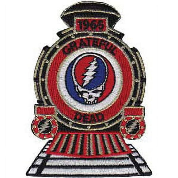 Grateful Dead Men's Train Embroidered Patch Black