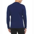 thumbnail image 3 of Merino Wool Expedition Weight Mens Crew Shirt - Heavy Weight Base Layer Top - Extreme Cold Weather Gear - Navy Blue - XX-Large, 3 of 5
