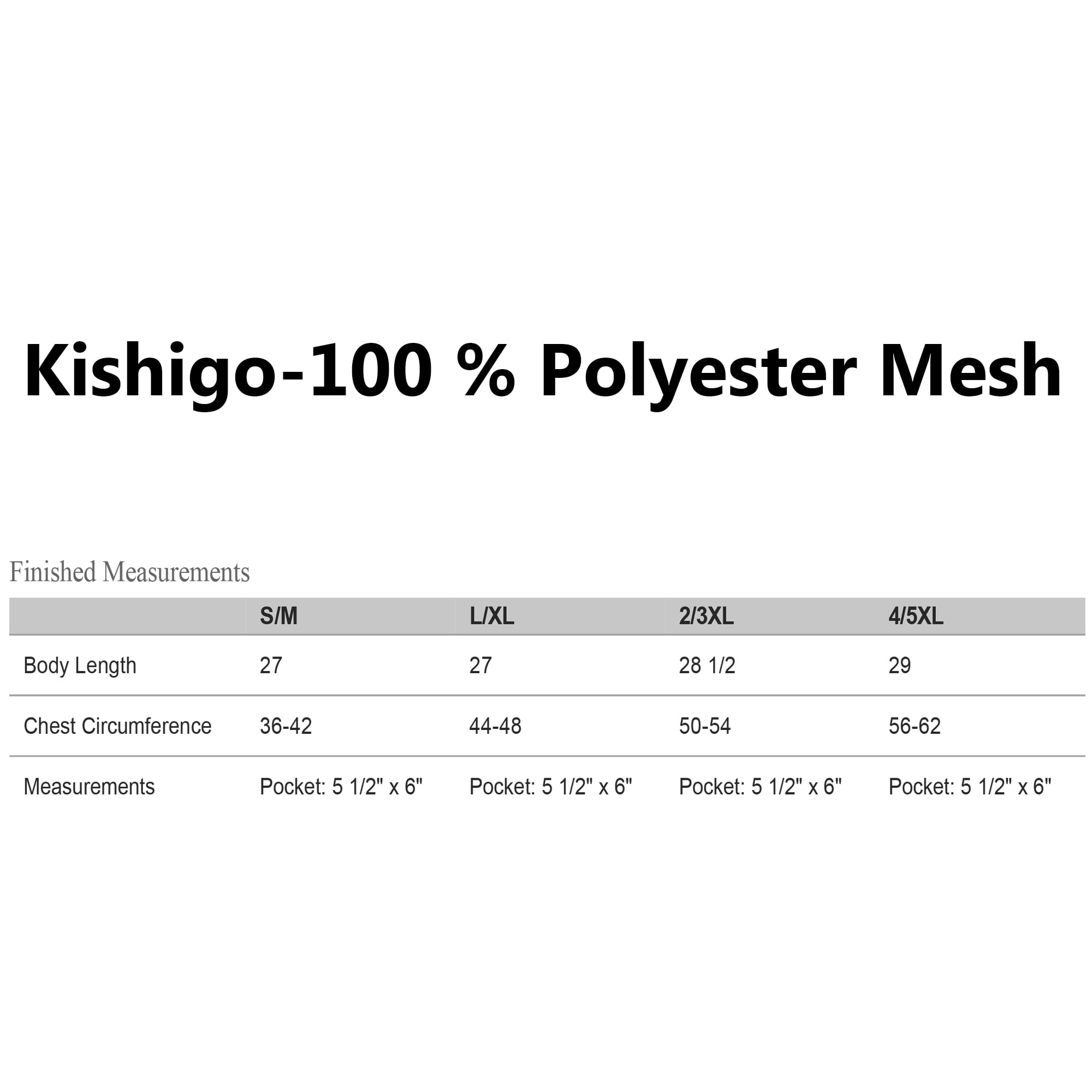 Kishigo High Visibility Safety Vest, Economy Single Pocket Hook-and-Loop Mesh Vest, Lime, Pack 6, 4XL